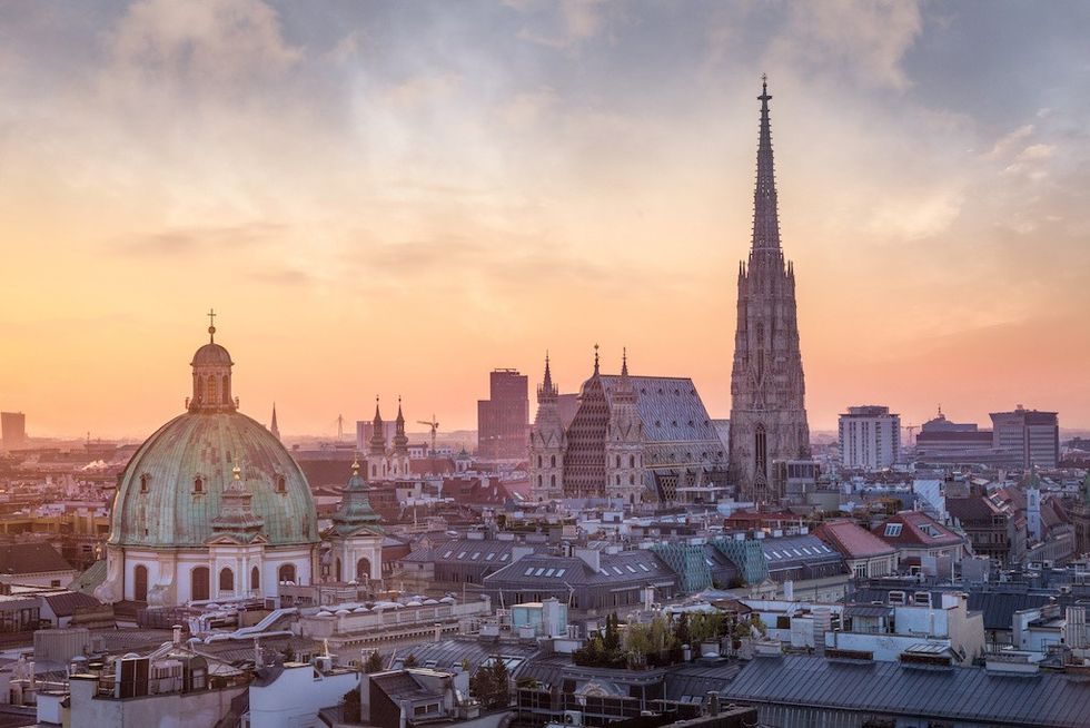 Vienna Skyline with St. Stephen's Cathedral, Vienna, Austria IAAPA expo europe