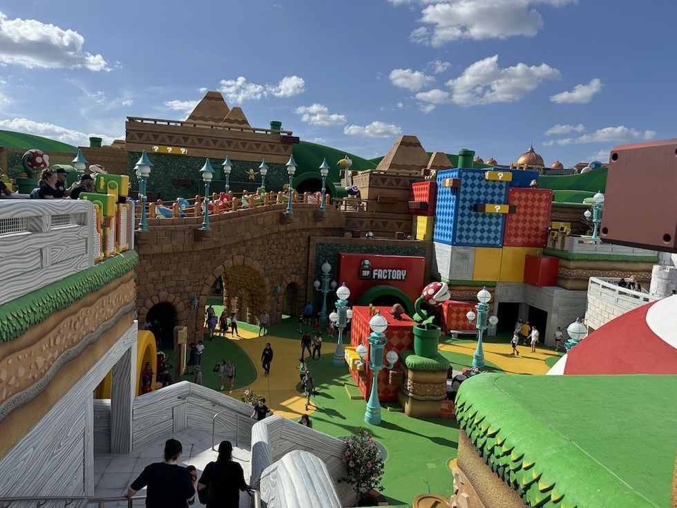 View from the top of Super Nintendo World