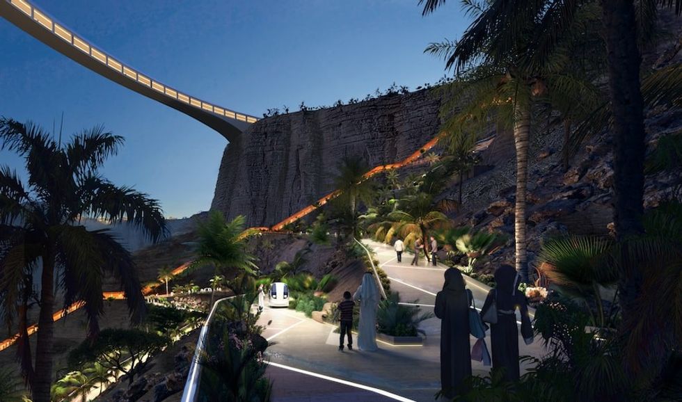 View of Camel Track and Escalator ascending Cliff Edge