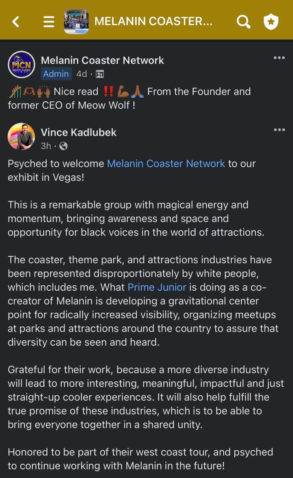 Vince Kadlubek Melanin Coaster Network