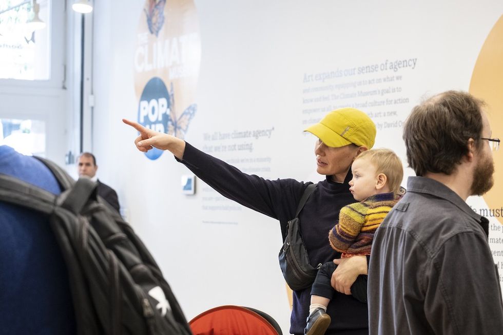 Visitors at Climate Museum PopUp