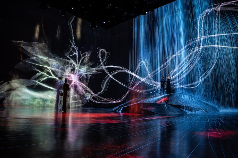 visitors at teamLab Jeddah