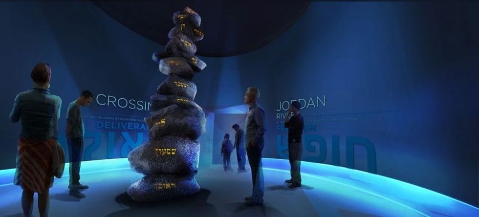 Visitors in Virtual Reality tour of "Crossing the Jordan River"