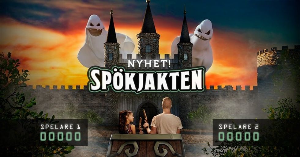 visitors play Spökjakten at furuvik theme park sweden sally corp