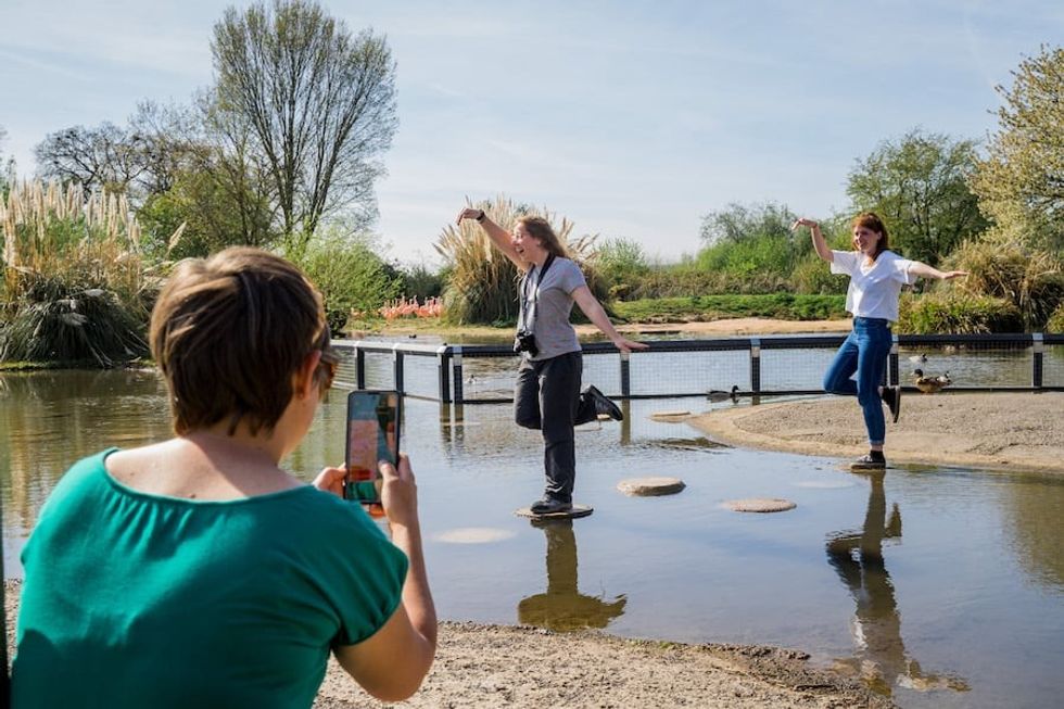 Visitors using Wetland Heroes app
