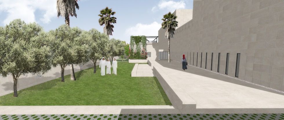 Visual of the northern garden of the Mosul Cultural Museum