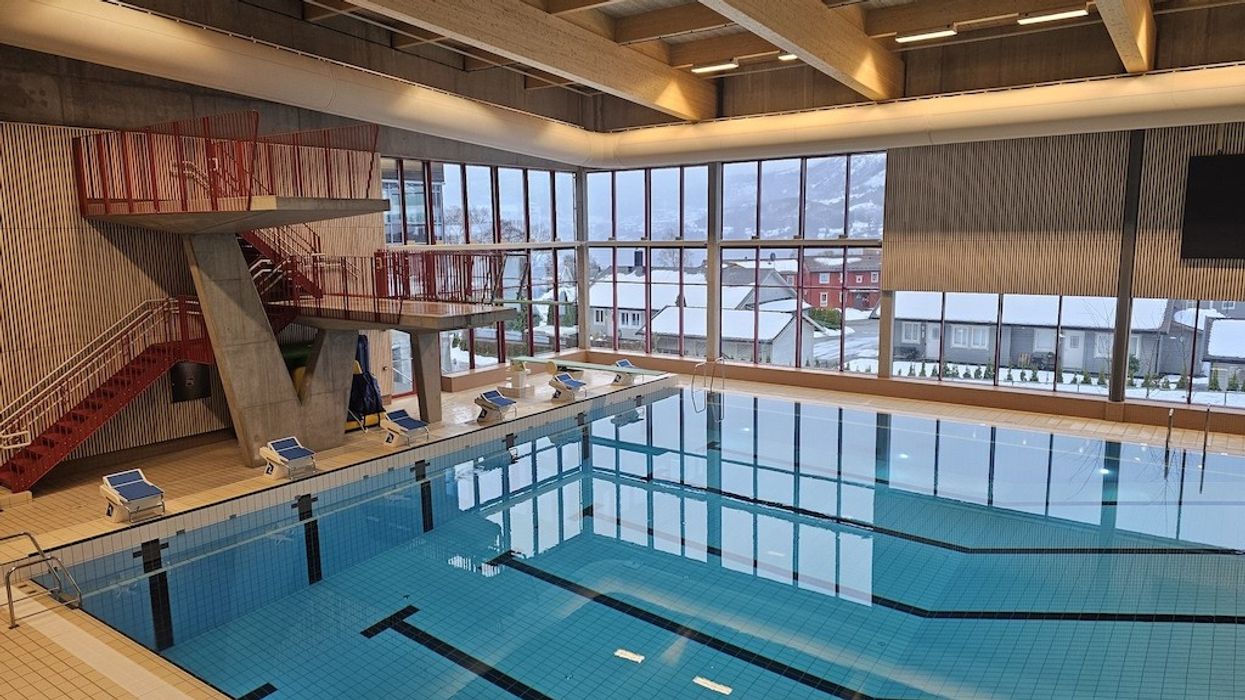 Voldabadet, a contemporary swimming pool in Volda, west Norway