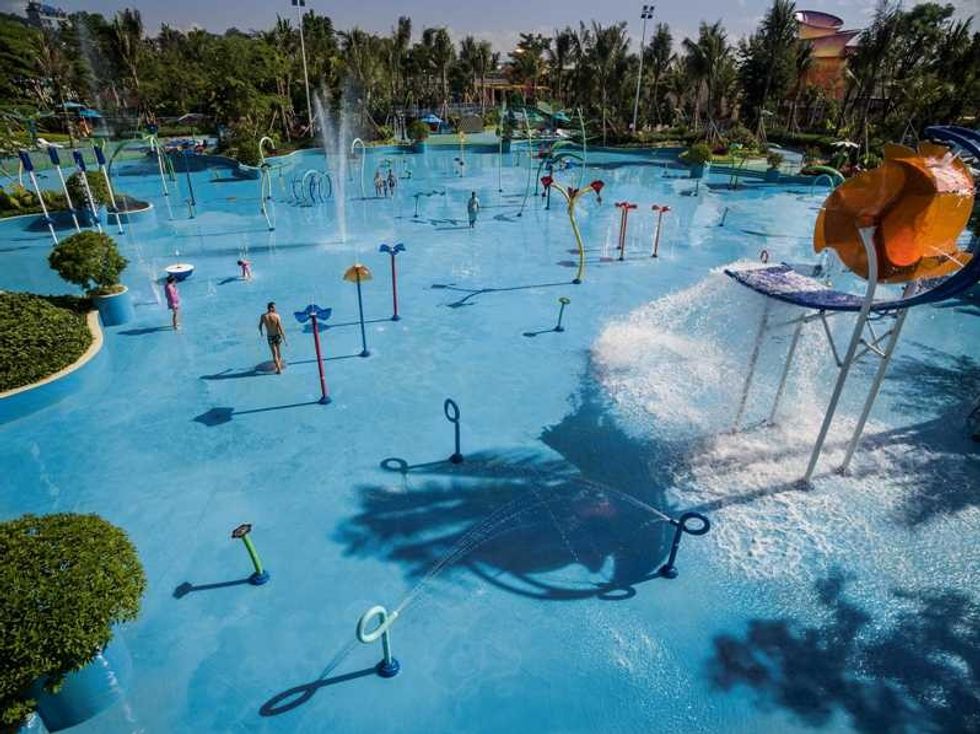 vortex splash pad at Wanda Xishuangbanna International Resort China