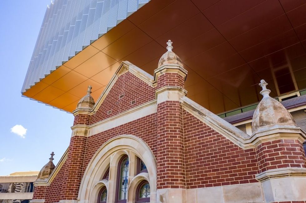 WA Museum Boola Bardip Hackett Hall and cantilever