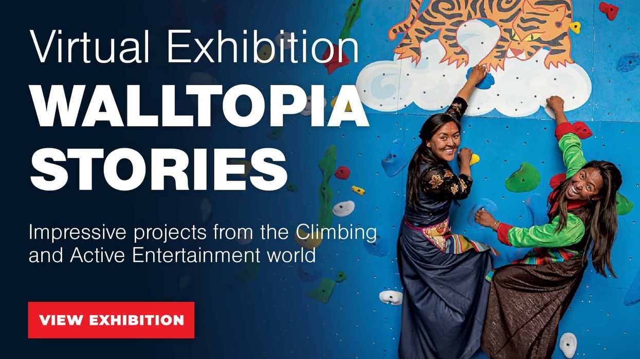 Walltopia climbing wall Stories Exhibition