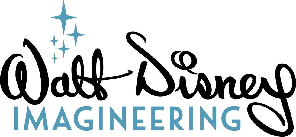Walt Disney Imagineering logo with stars and stylized text.