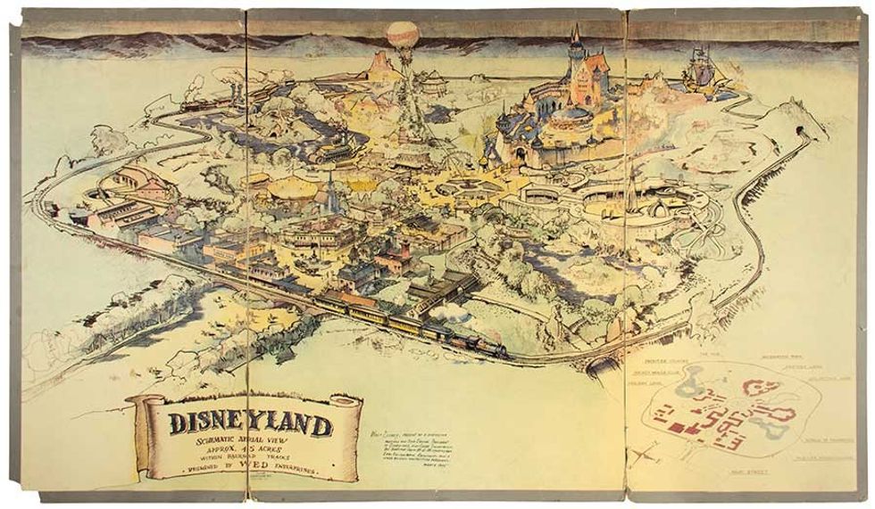 Walt's original concept map for Disneyland expected to fetch $1 million at auction