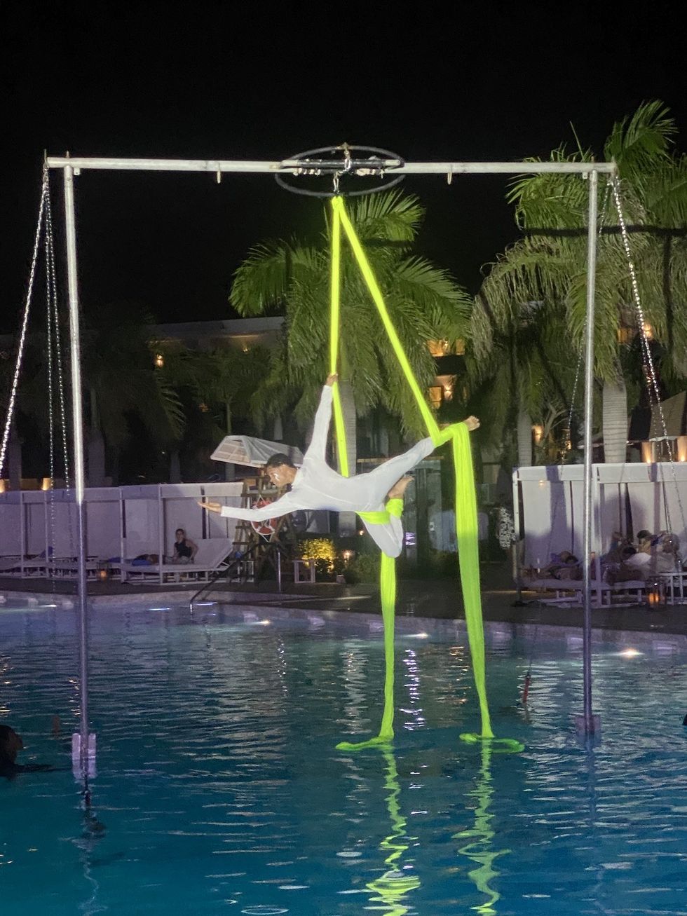 Water performer part of the Resortainment at Falcon's Resort by Melia