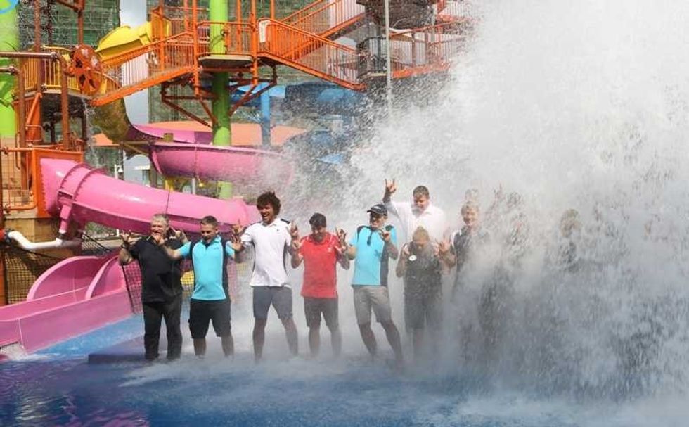 wet'n'wild haikou water park staff get a soaking