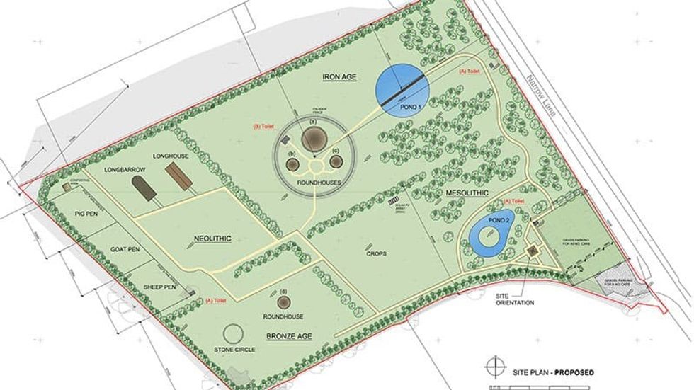 Wichestun prehistoric theme park with replica stonehenge