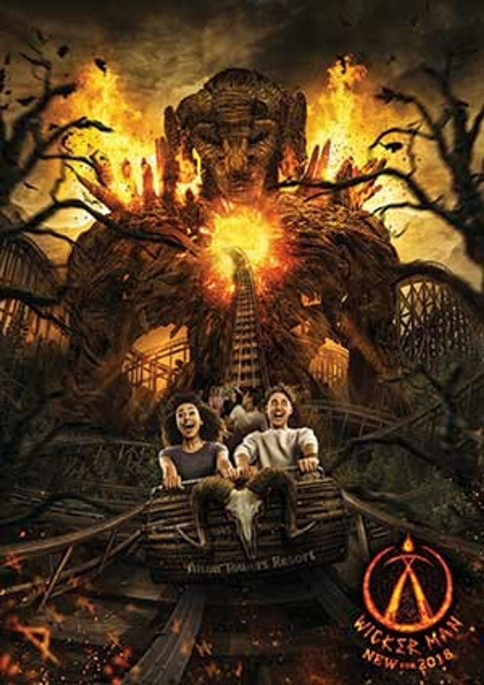 wickerman poster alton towers merlin