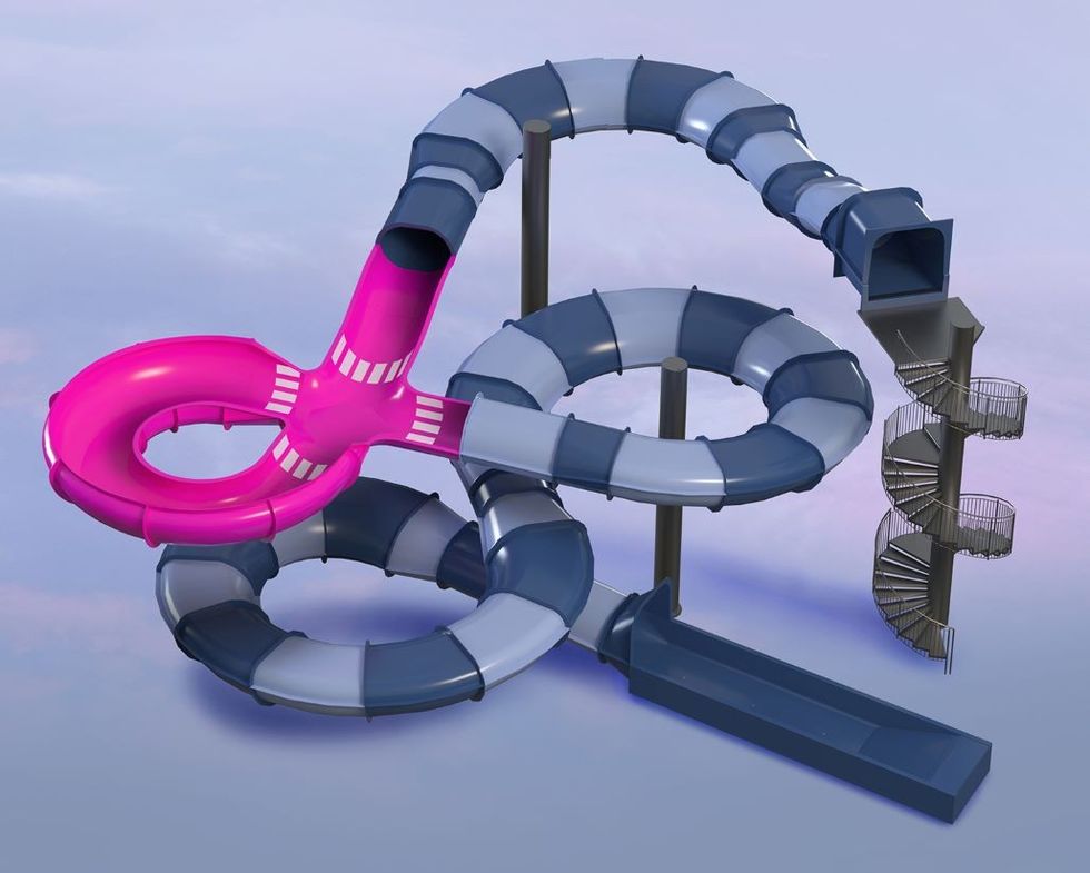 Wiegand Xslide concept art - blue and pink