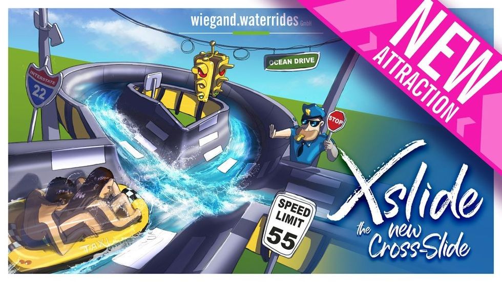 Wiegand Xslide concept art new attraction with riders