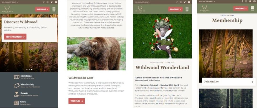 Wildwood Trust website Semantic