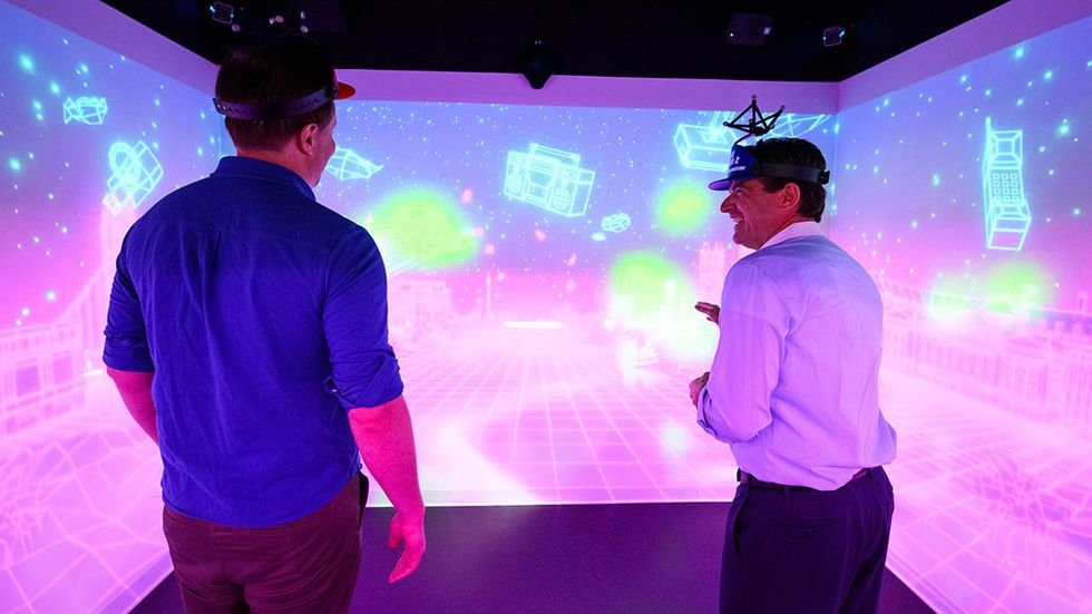 Will Dean CEO Immersive Gamebox and Scott'O'Neill CEO Merlin Entertainments play