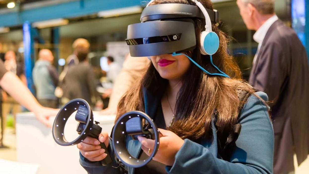 woman tries VR Days experience