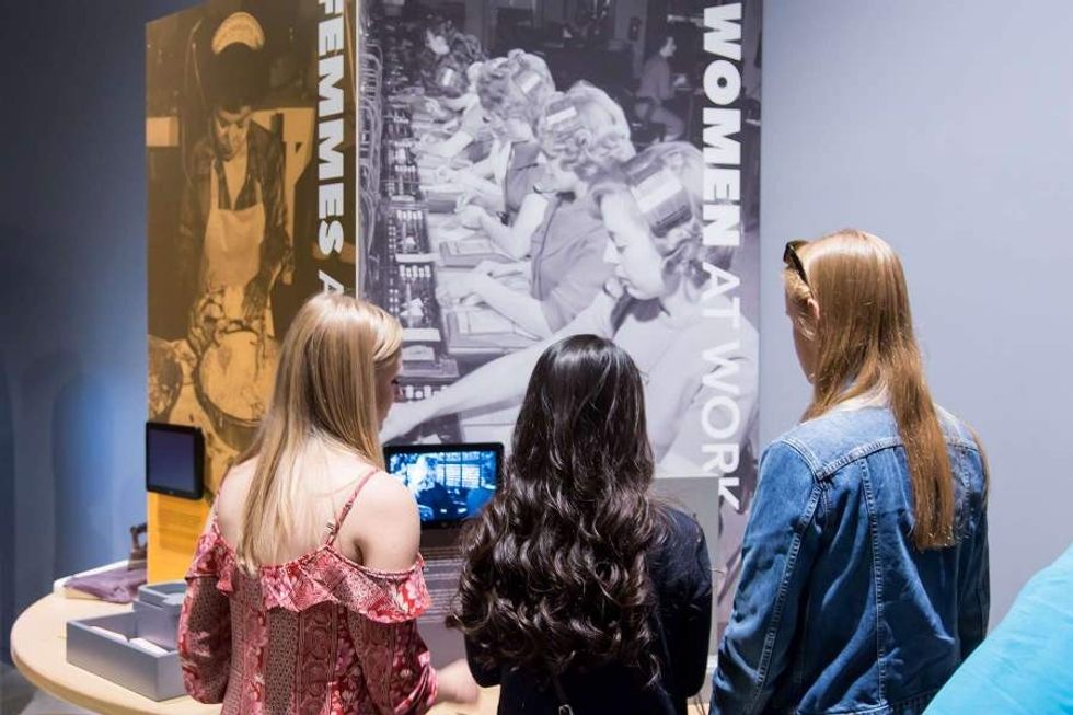 women view exhibit at science north's trailblazing exhibition