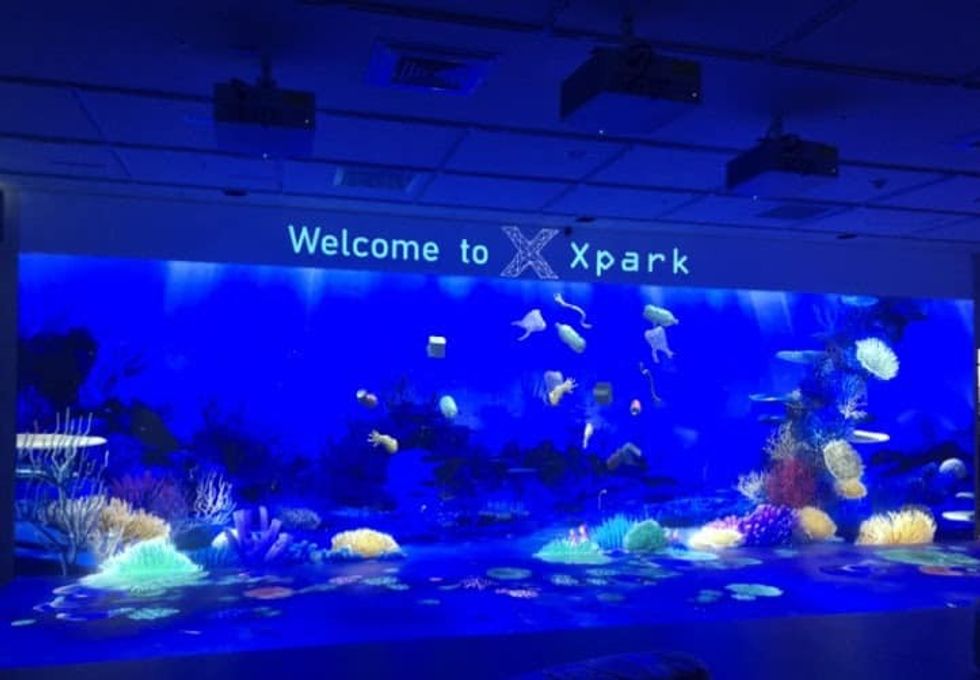 Xpark Aquarium projections Christie