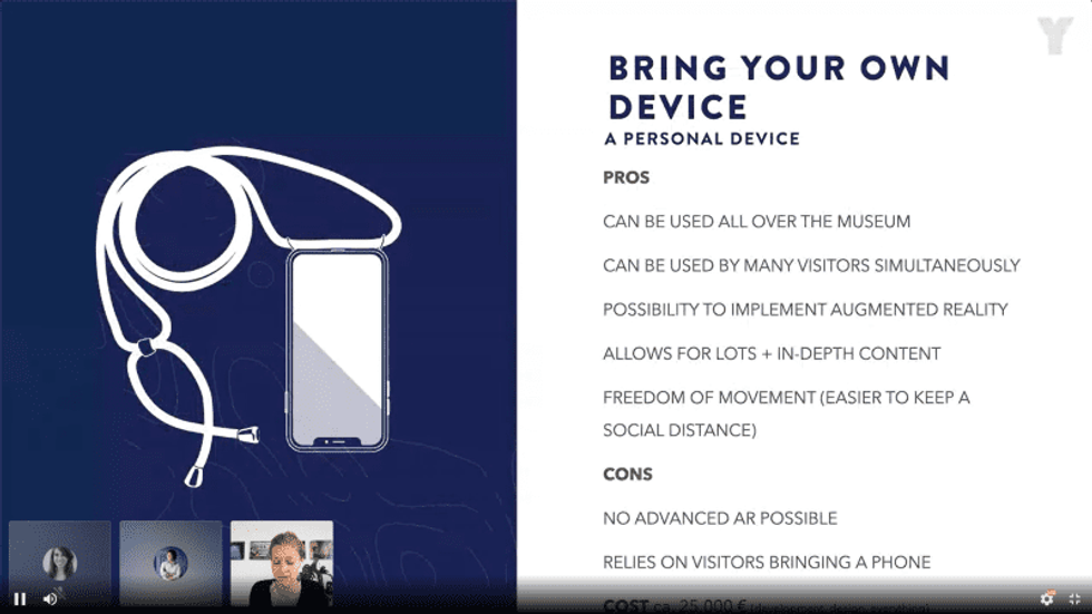 Yipp bring own phone to corona-proof museum