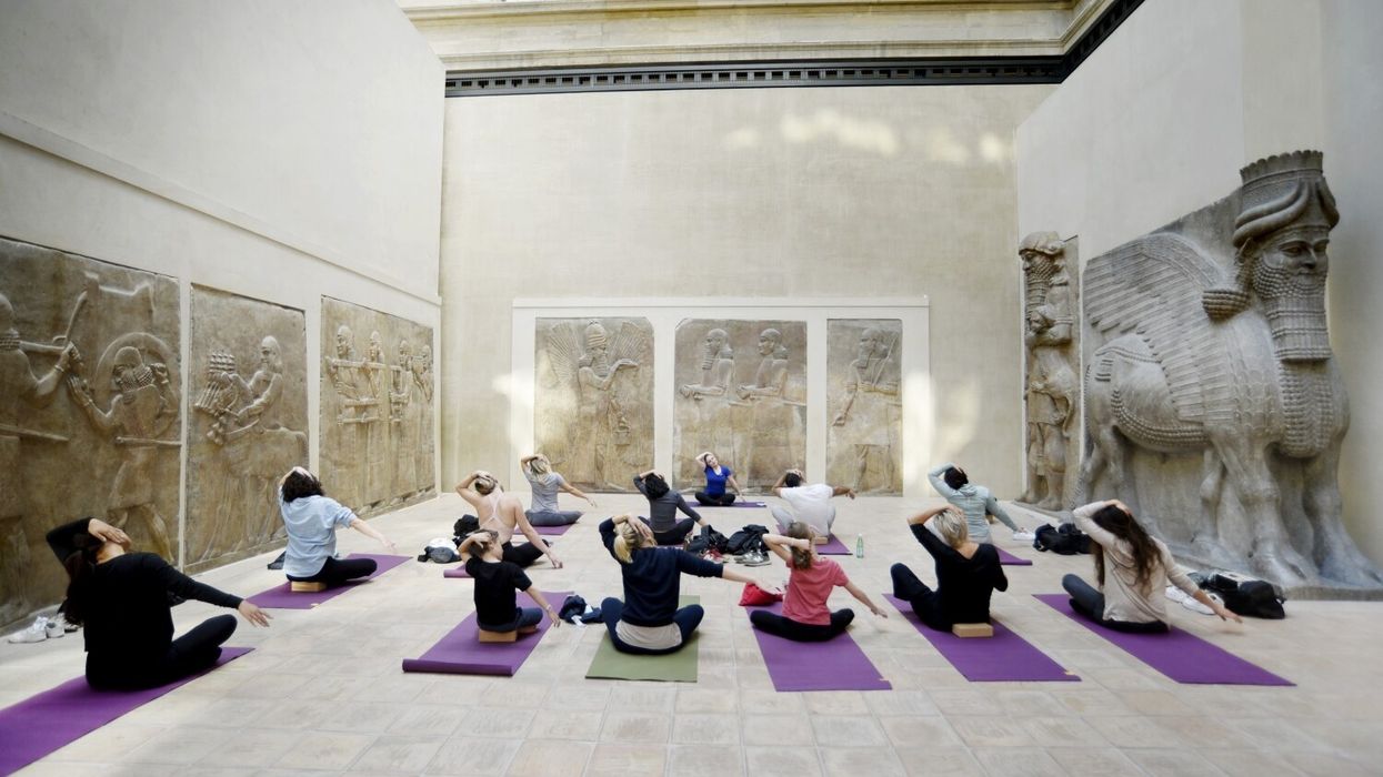 yoga at the Louvre