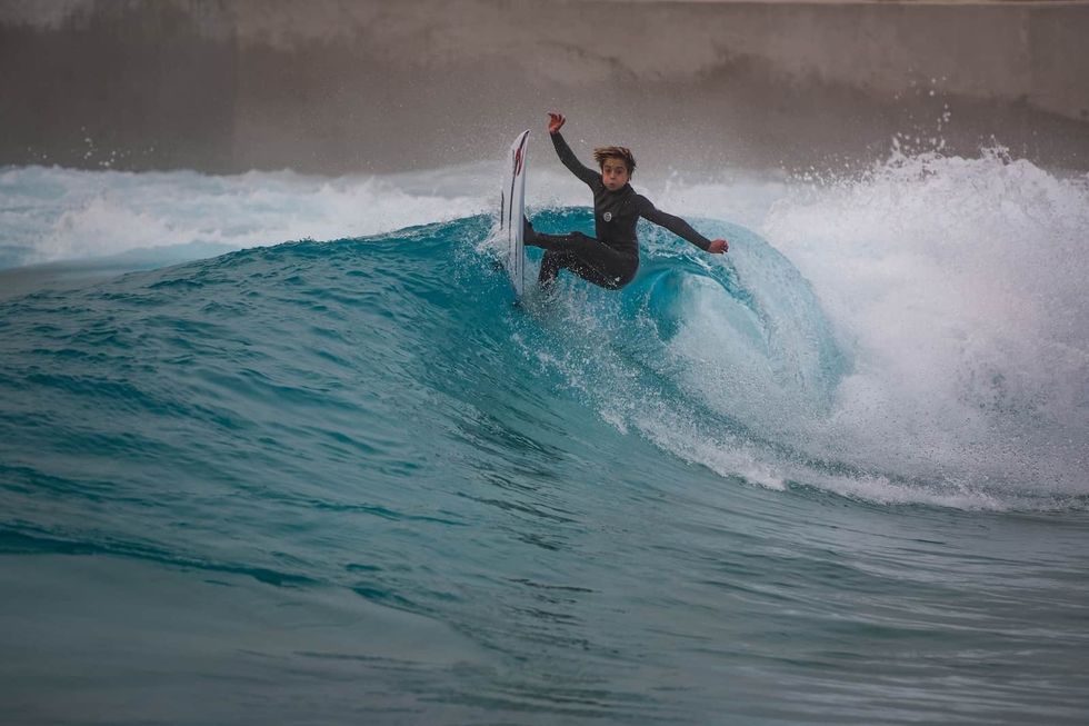 young surfer at The Wave, Bristol's new inland surfing destination surf parks