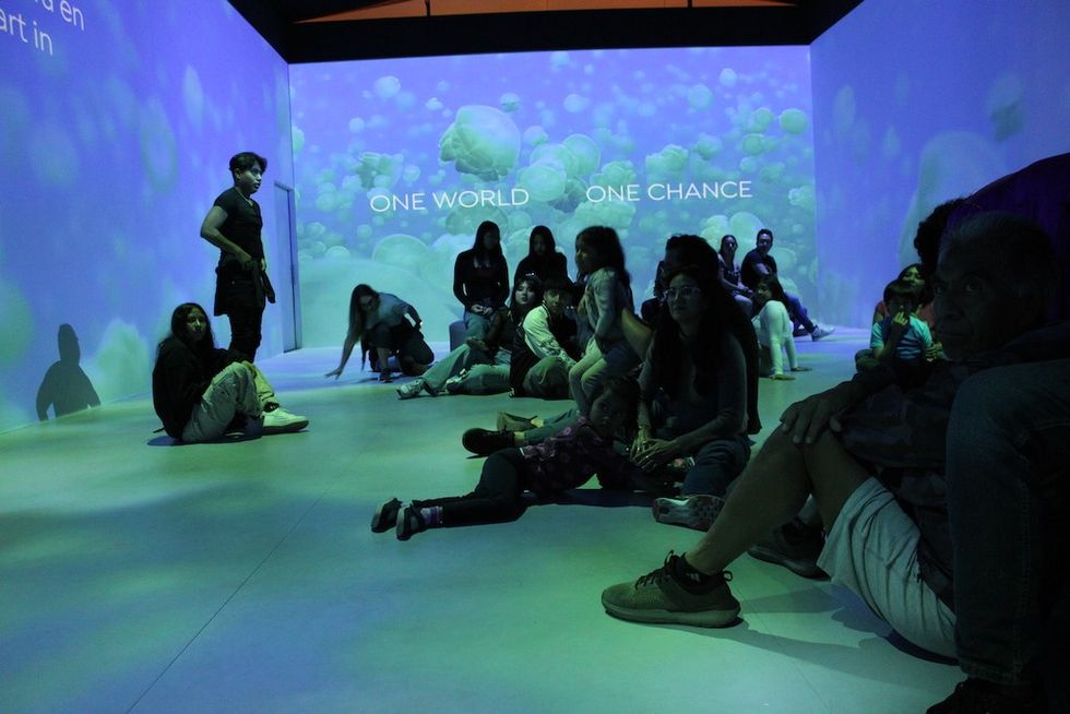 Young visitors One World One Chance Mexico City