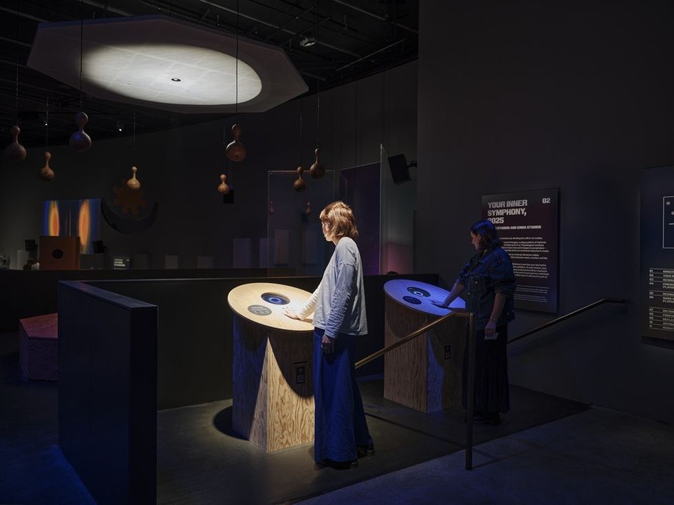Your Inner Symphony (2025), Kinda Studios and Nexus Studios Feel the Sound at the Barbican Installation view 22 May \u2013 31 August 2025 \u00a9 Thomas Adank / Barbican Centre