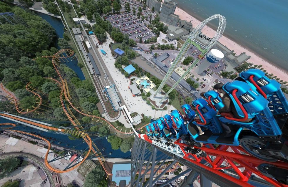 Zamperla Top Thrill 2 Artist Concept courtesy Cedar Point train