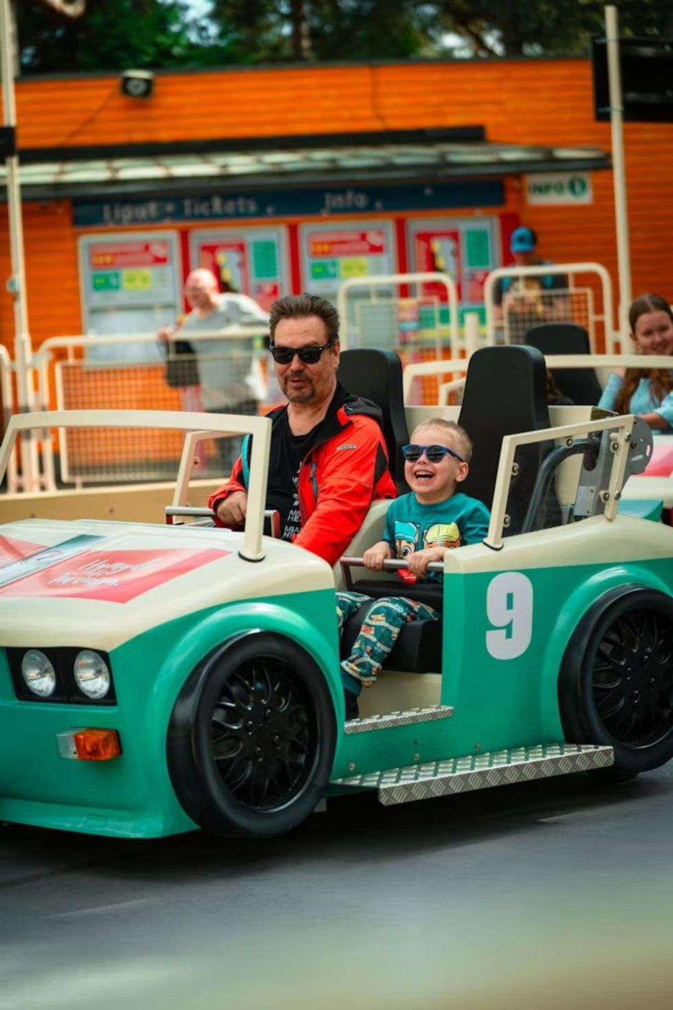 Zierer Drifter ride vehicles at S\u00e4rk\u00e4nniemi in Finland