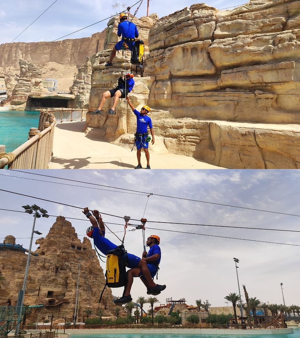 Zipline rescue practice drills