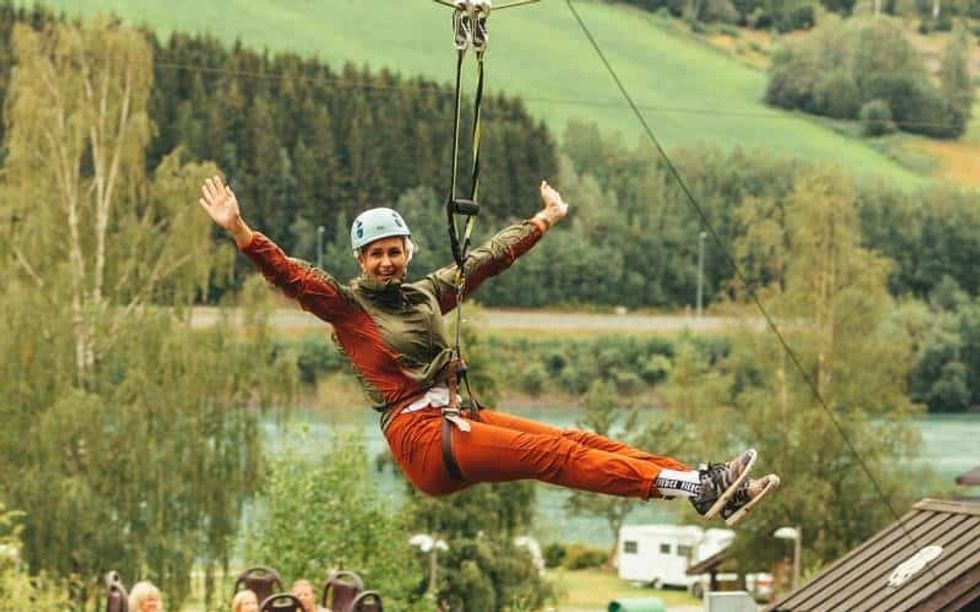 Zipwire at Hunderfossen