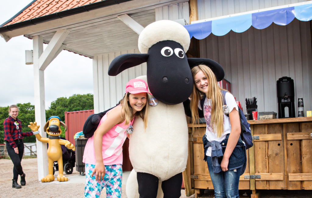 shaun the sheep from aardman at skanes djurpark theme park