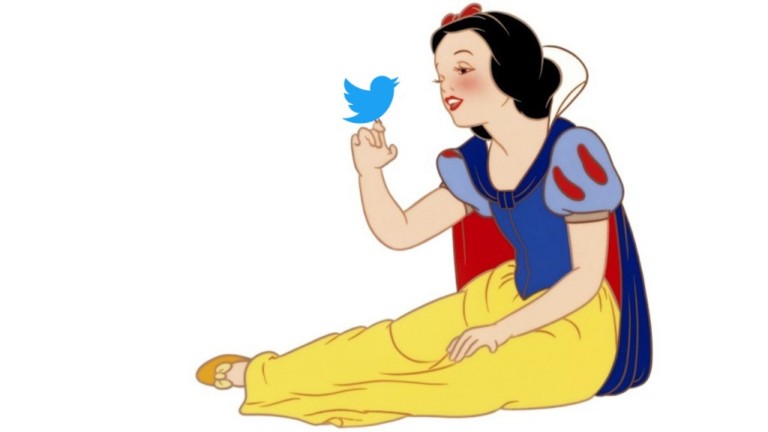 snow white and twitter bird