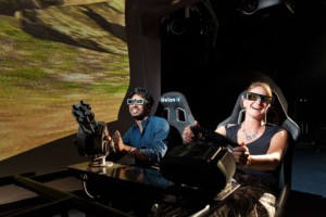 man and woman try next gen vr dark rideholovis