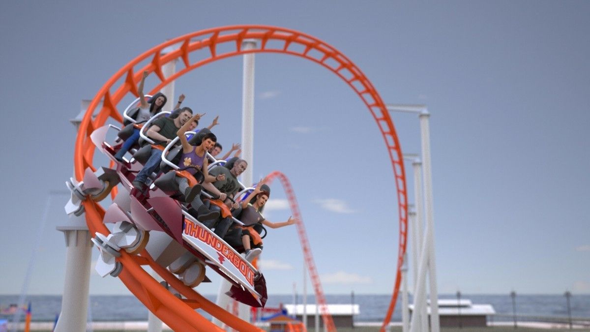 Zamperla Thunderbolt Roller Coaster to Debut at Coney Island for Luna