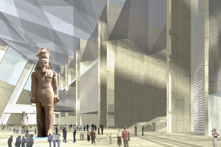 Grand Egyptian Museum statue