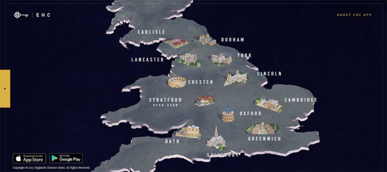 england's historic cities app