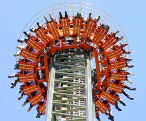 Ride Entertainment celebrates opening of 200-foot Skyfall drop ride at Dollywood