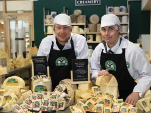 Cheese Shop with staff press Wensleydale Creamery