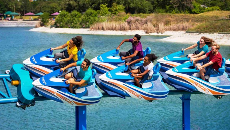 Intamin 'animal rescue' jet-ski coaster opens at SeaWorld San Antonio