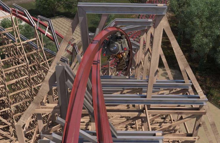 A rendering of Steel Vengeance at Cedar Point.