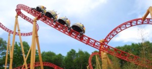 The Twist rollercoaster at Le PAL, France.