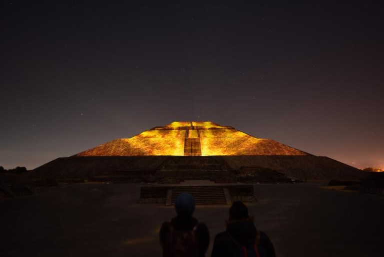 Christie and Cocolab projection-mapping brings Mexico's Teotihuacan Pyramids to life