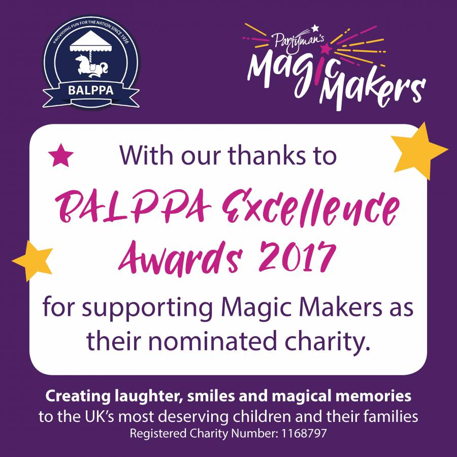 Magic Makers nominated charity at BALPPA's first FEC Trade Exhibition and Excellence Awards, Drayton Manor