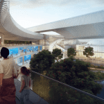 A design rendering of the Suzhou Science & Technology Museum designed by Perkins+Will.